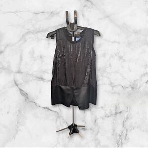 Simply Vera Vera Wang Black Top with Satin Detail